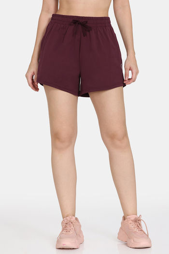Buy Zelocity Quick Dry Mid Rise Shorts - Windsor Wine